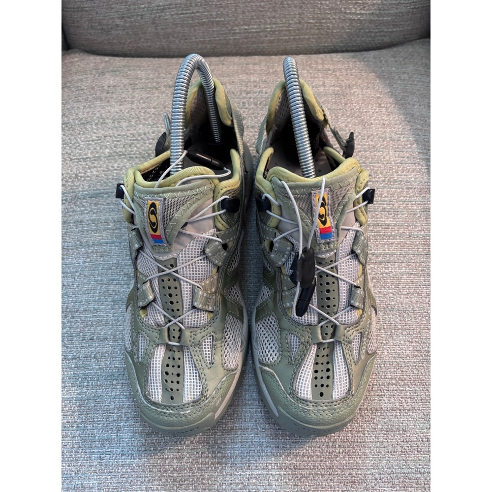 Salomon Techamphibian Water Hiking Shoes Green Grey Womens 6.5 419321 Vintage - Picture 3 of 10